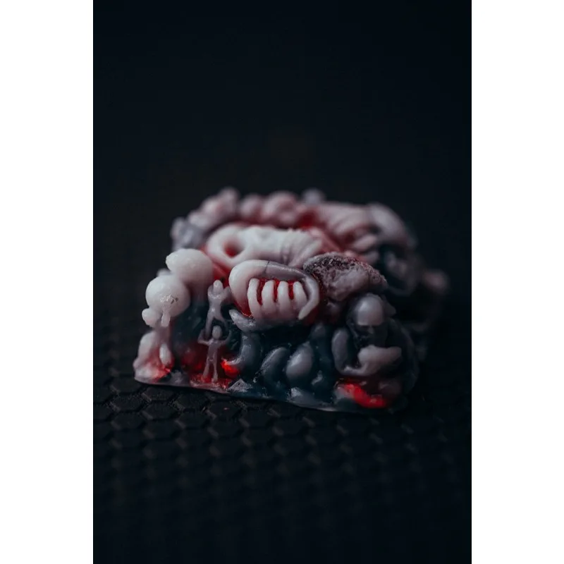 Gameboy Custom Skeleton Resin Keycaps for Mechanical Keyboards with Crosspost Axis Personality Death's Head Keycap Gift view 2