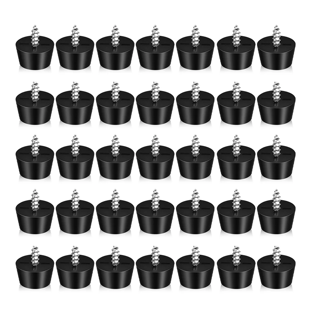 

100 Pcs Chair Leg Protectors for Hardwood Floors Anti-slip Feet Table Levelers Black Rubber Pads