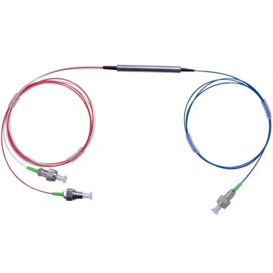 3-Port Fiber Circulator 1X2 Circulator, Single Mode, Steel Tubular 1310nm/1550NM Fiber Circulator