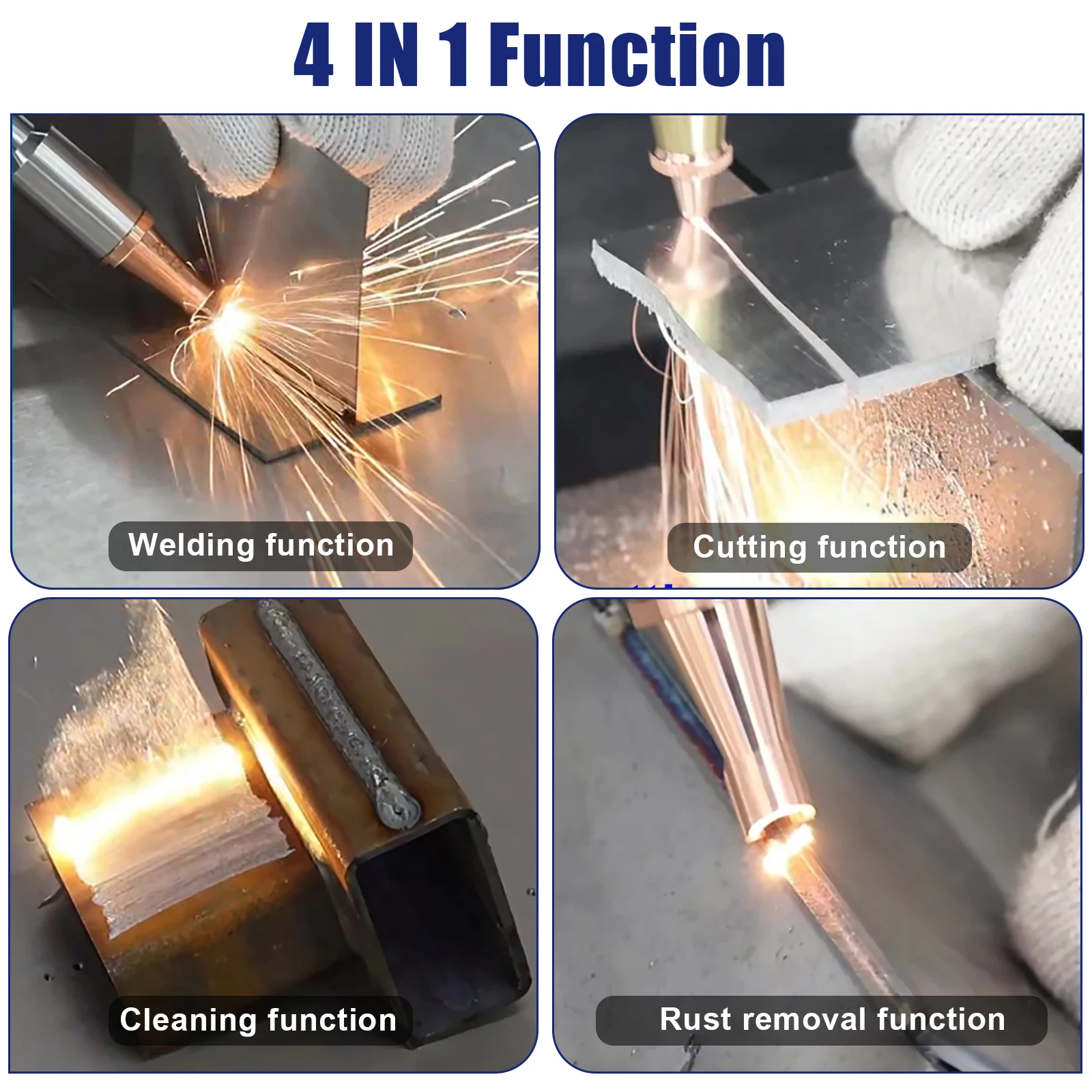 Raycus Handheld Laser Welding Machine Wire Feeder 4IN1 Welding Cutting Cleaning Machine for Metal US Shipping