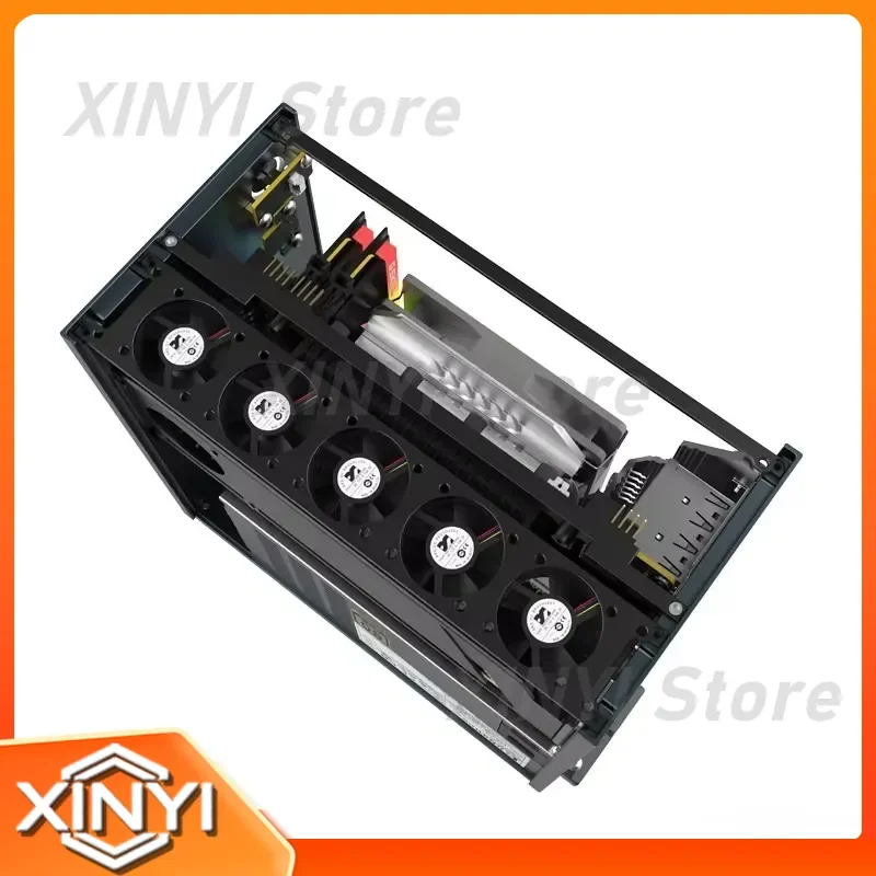 Mini A24-V6 2.0 Mini ITX BKB Case for Dual-Slot Half-Height GPU for Compact PC Build 3.66L