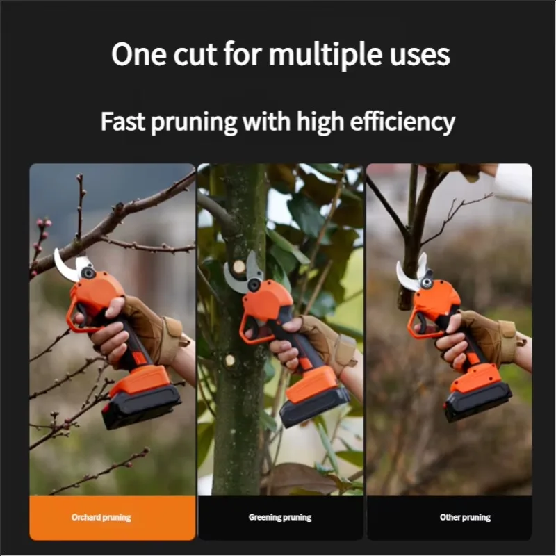 Battery Powered Heavy Duty Cordless Hand Secateurs Garden Tree Pruning Scissors Electric Pruner