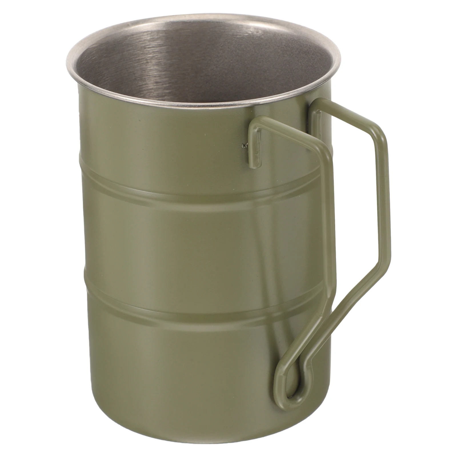 

Stainless Steel Camping Mug Portable Travel Coffee Water Cup Heat Resistant Outdoor Picnic Metal Tumbler Flat Bottom Beverages
