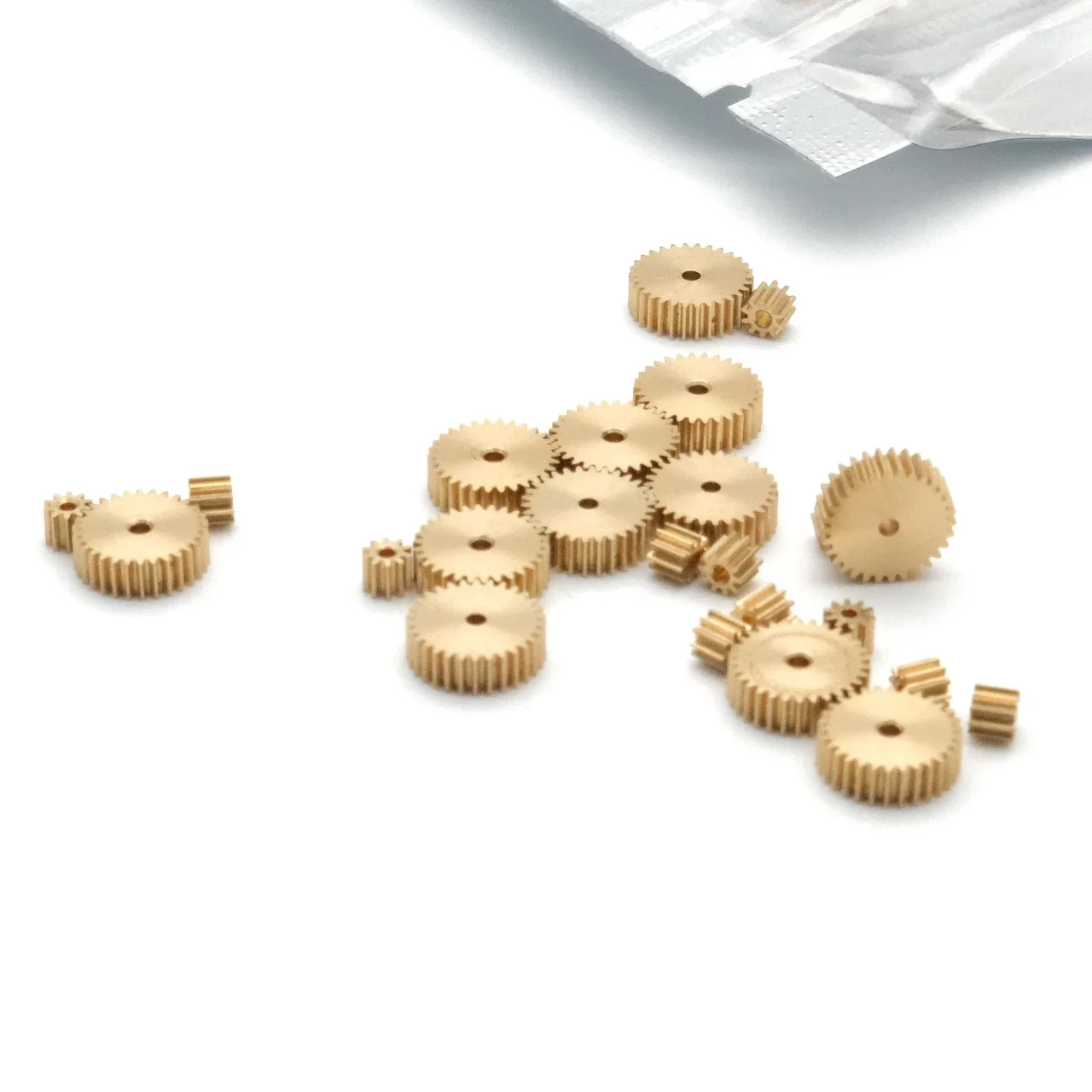 0.2M 0.8/1/2mm Brass Spur Gears 8/10/12/15/20/30/40/60 Teeth DIY Miniature Models MINI Car Model Parts