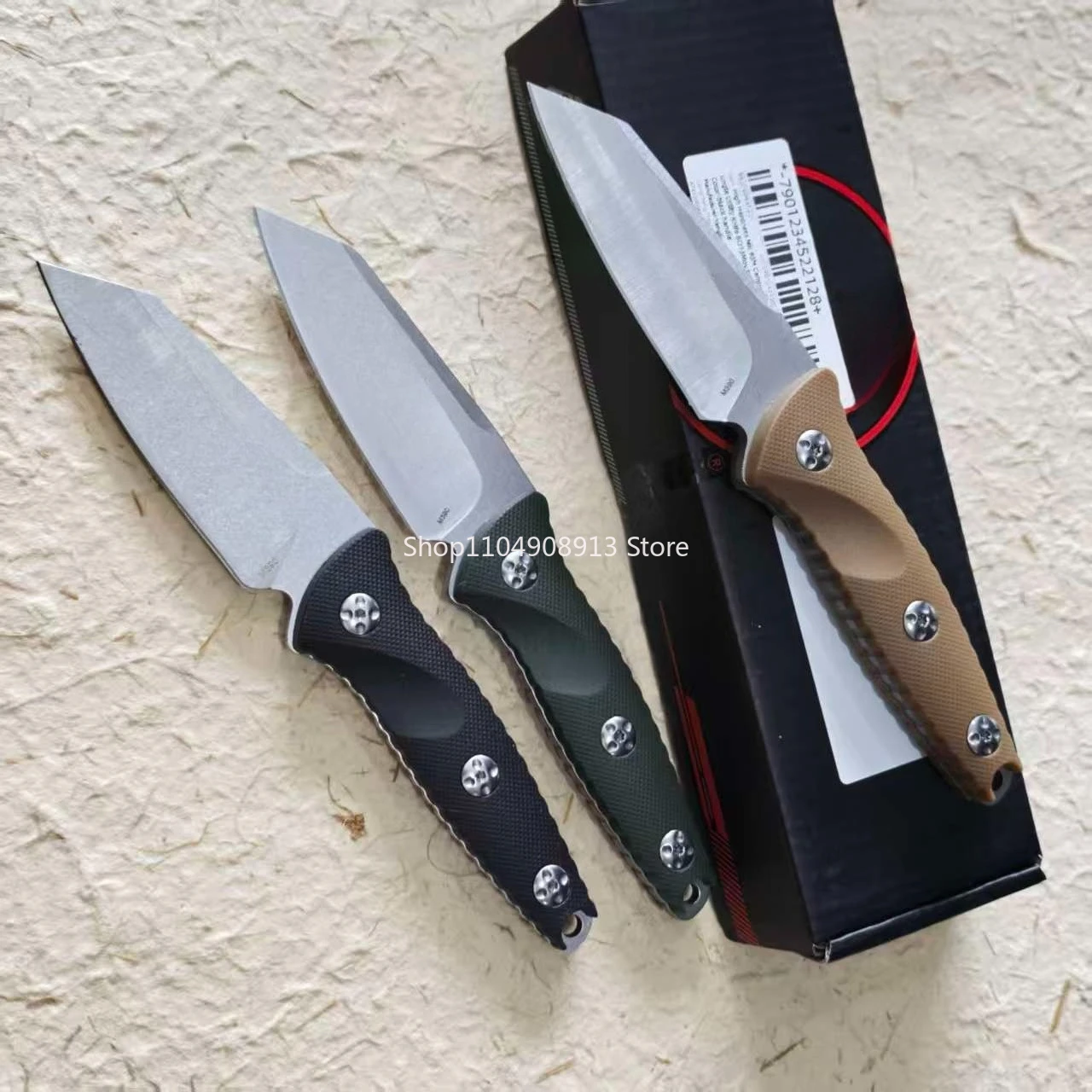 

Тактический нож с фиксированным клинком Stonewash 93M | Уличные ножи для самообороны и охоты с высокой твердостью, инструменты для кемпинга и исследования, EDC-инструменты