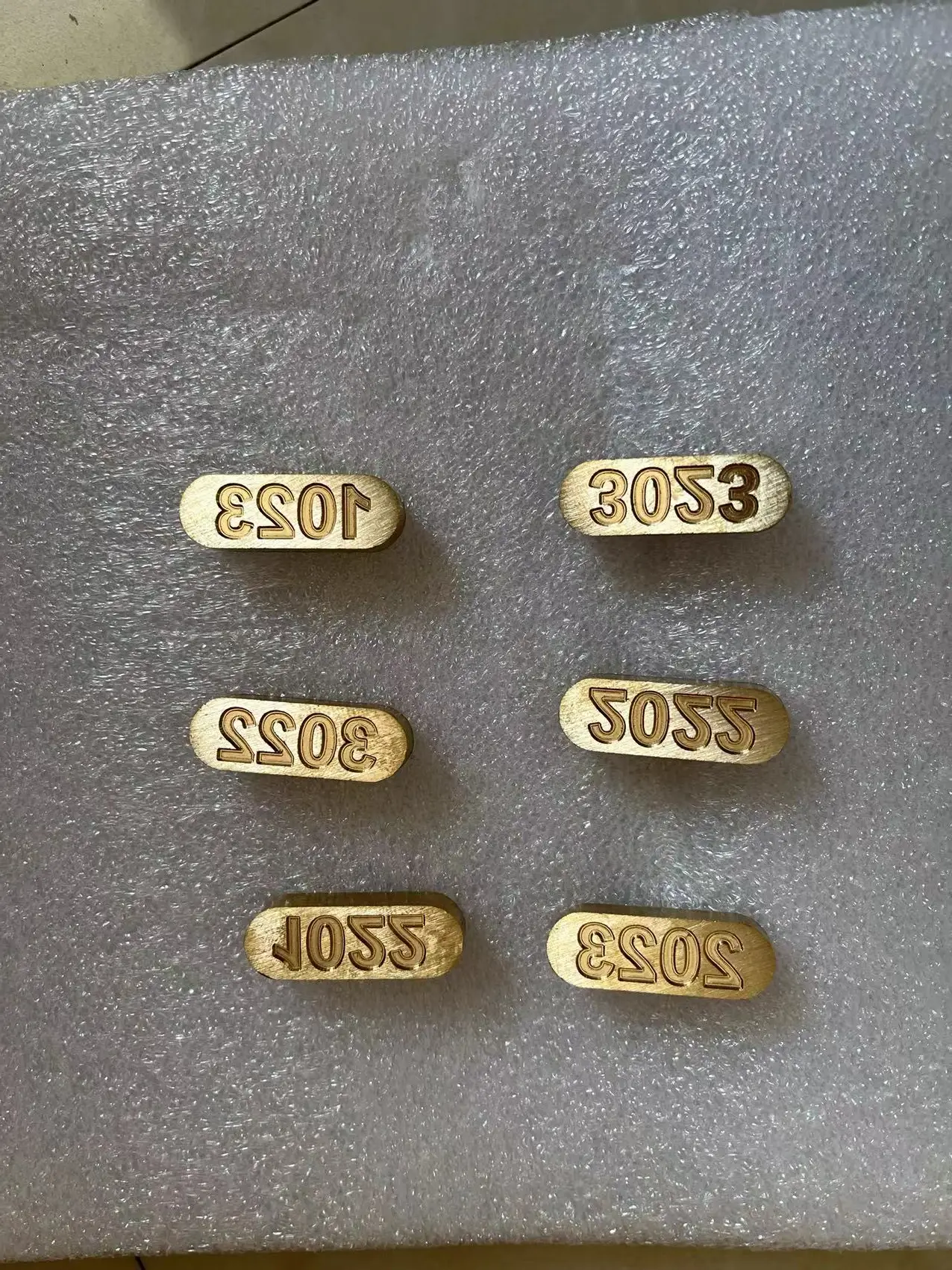 Brass Mould Stamp for Tire Date Change, Customized 1124 1225 3924 1023 1021 Character, Hot Foil Tire Marking and Engraving