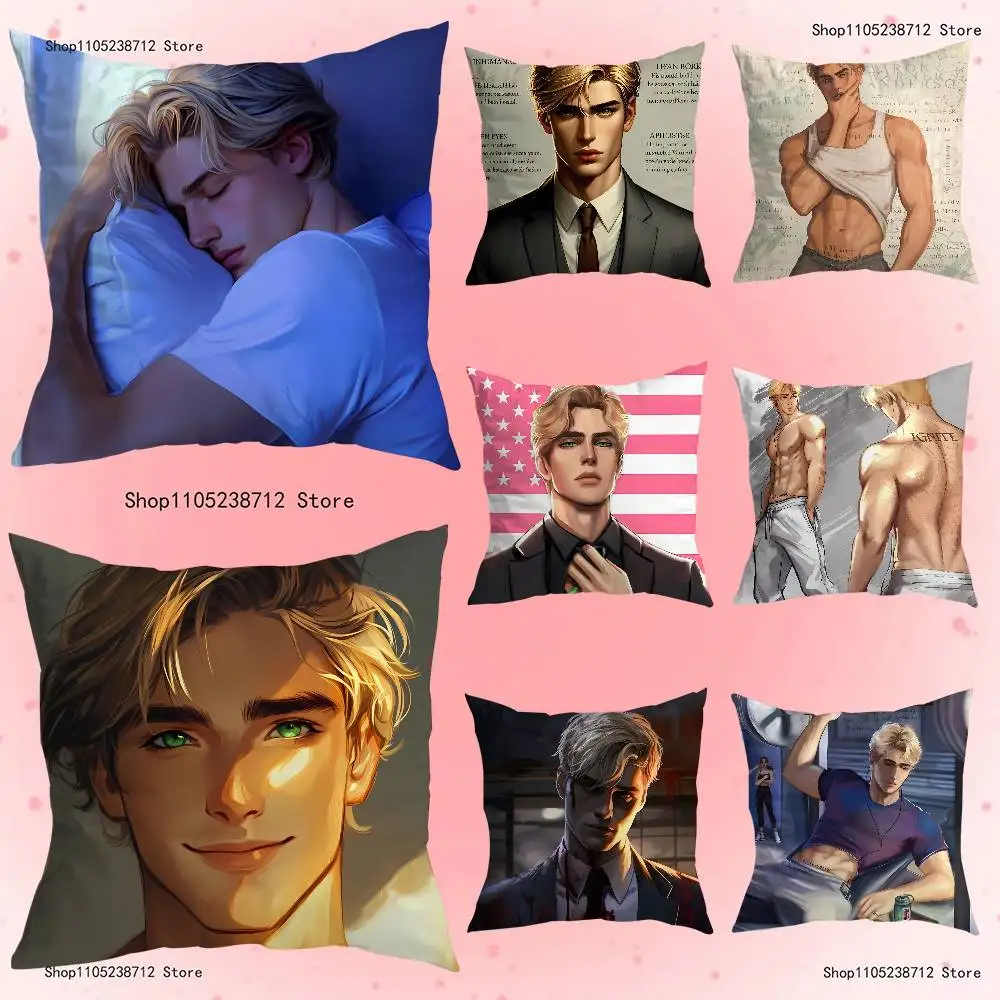 

A-Aaron Warner S-Shatter Me Pillow Case Plush Fabric Soft Pillowcase Double Sided Print Sofa Cushion Cover Throw