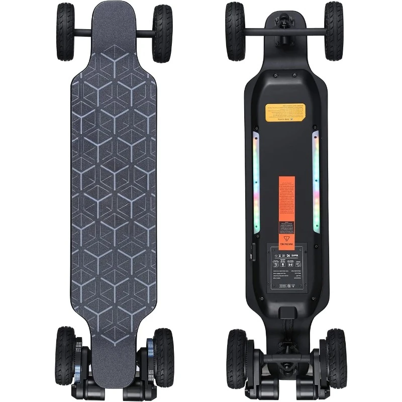 Electric Skateboard Longboard with Remote Control Skateboard 1800W Dual Brushless Motor 4 Speed Adjustment Max Load 330 Lbs