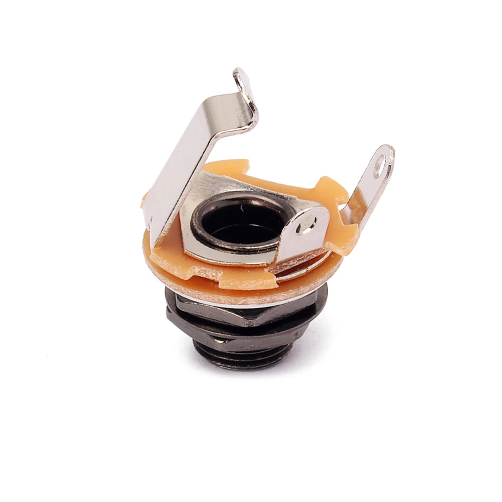 

10 pcs 1/4 Inch 6.35Mm Mono Guitar Jack Socket Connector Output Female Panel Mount Plug For Acoustic Electric Bass Guitar Parts