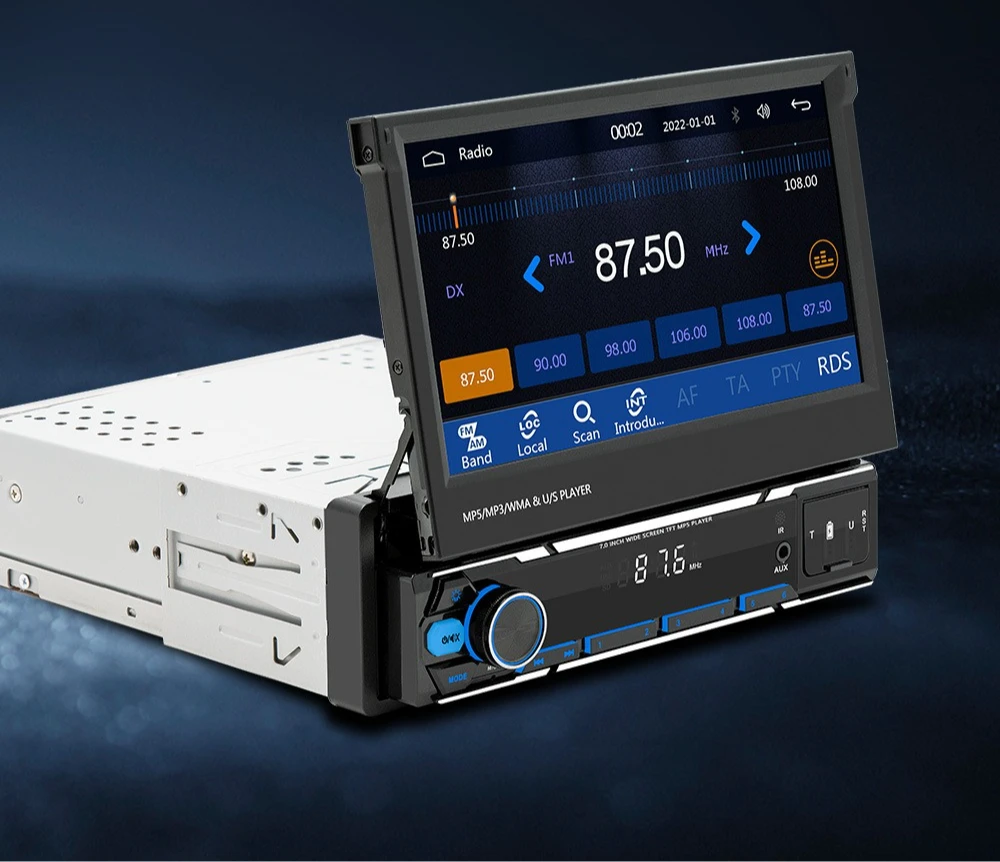 Einzelspindel Teleskop Universal Auto MP5 Player Auto Bluetooth MP3 Kartenradio