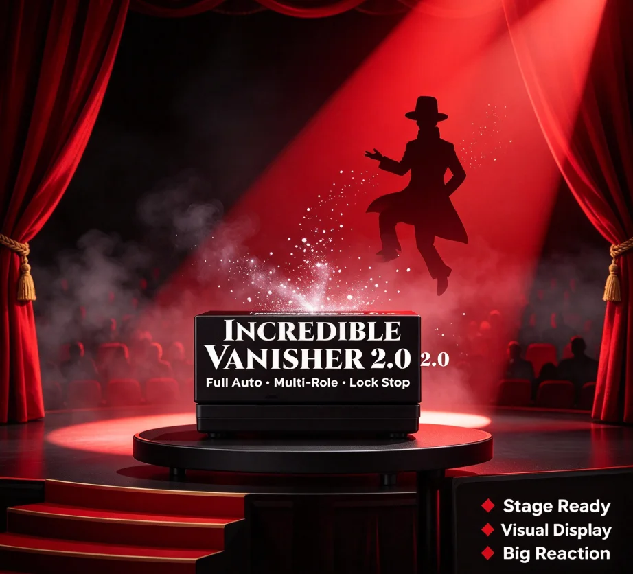 Incredible Vanisher 2.0 by Angel Magic Trick Ultimate Object Vanishing Gimmick Close Up Stage Magician Props Accessories