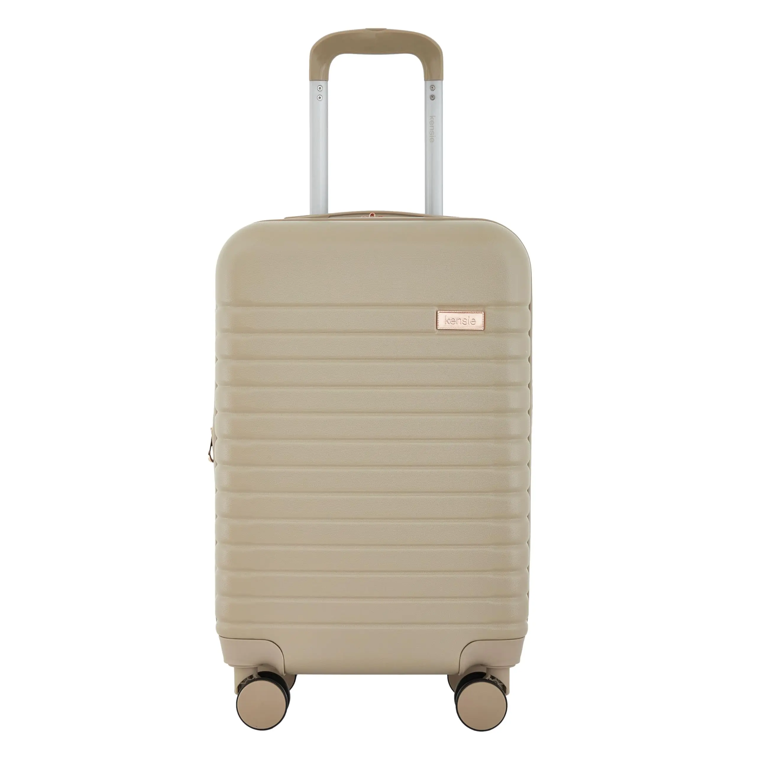 

Lightweight Hardside Carry-On Luggage 22 Inch, Durable PC Spinner Suitcase for Air Travel with TSA Lock, Light Taupe for Women B