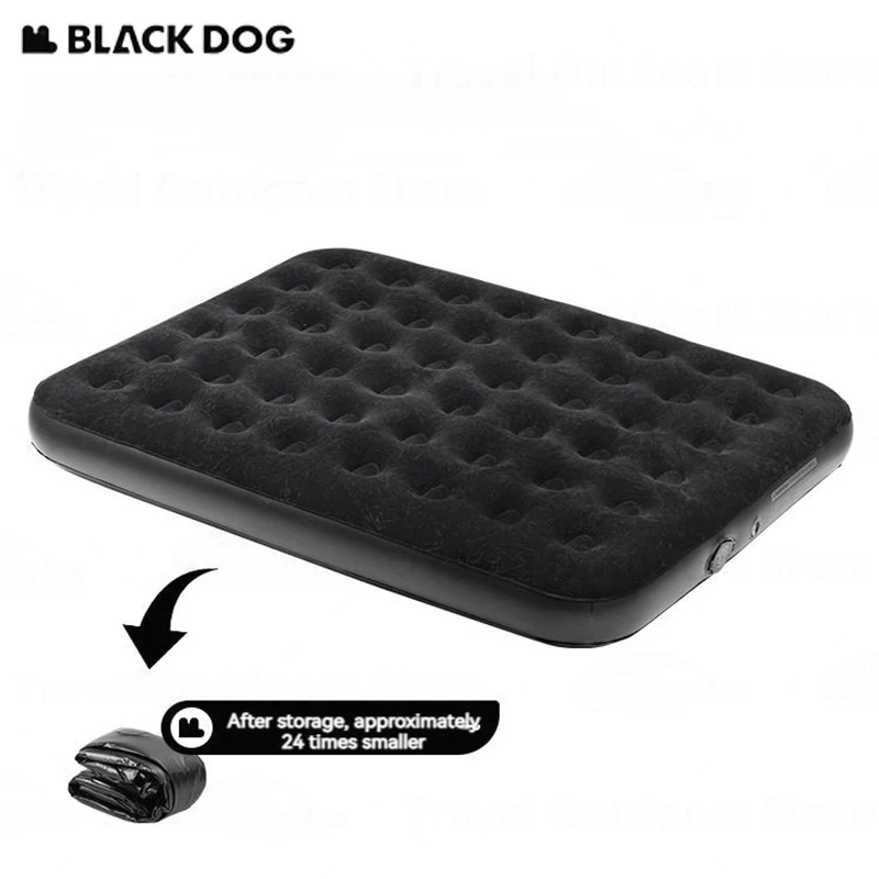 

Naturehike BLACKDOG Outdoor PVC Inflatable Bed Portable Camping Mattress Built-in Pump 25CM Height Air Bed Automatic Inflatable