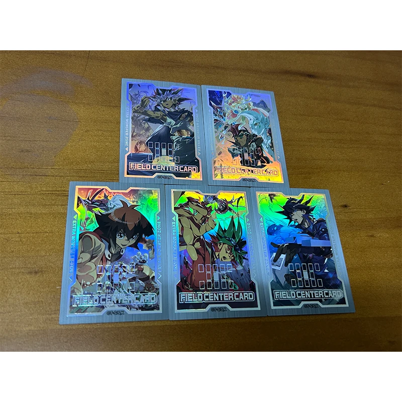 Diy 5Pcs/set Yu-Gi-Oh! Yugi Muto Seto Kaiba Anime Characters Rare Bronzing Collection Flash Card Cartoon Toys Christmas Gift