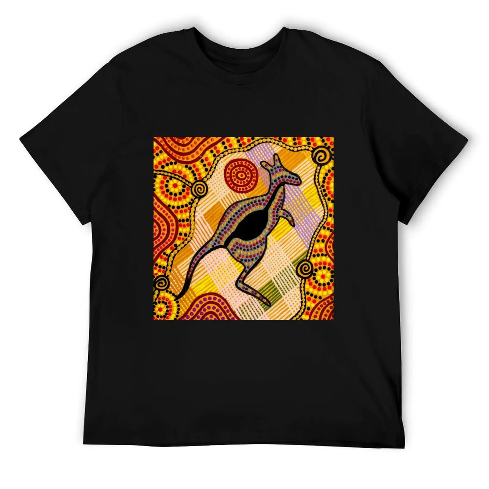 تي شيرت Rock Wallaby للرجال تي شيرت كاجوال للرجال تي شيرت بقصة ضيقة #1