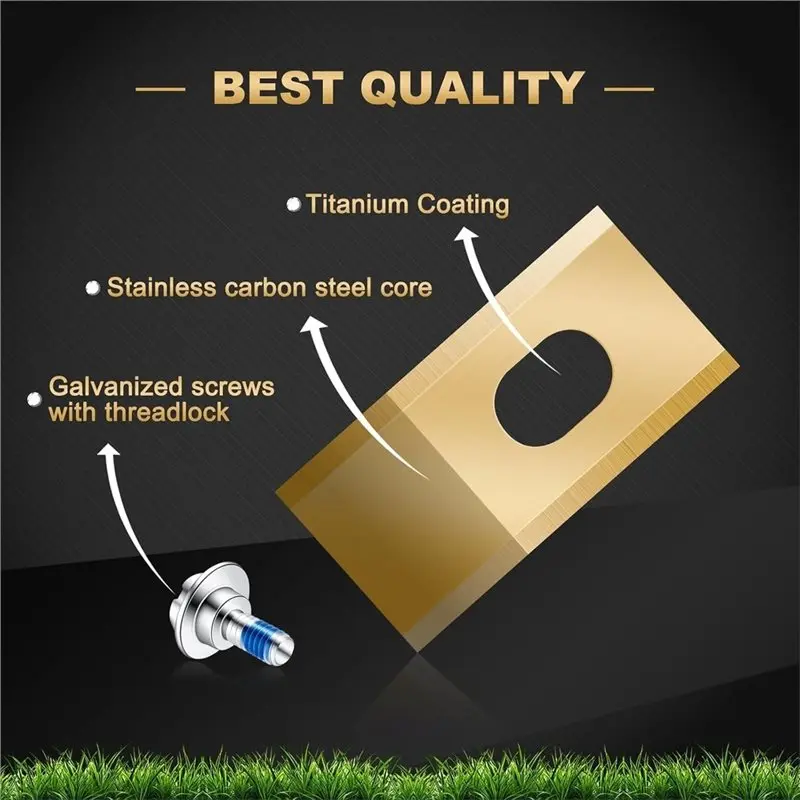 M11K-Replacement Blades 36 Pcs For All MOVA DREAME Robotic Lawn Mowers- Durable Titanium, Includes Screws
