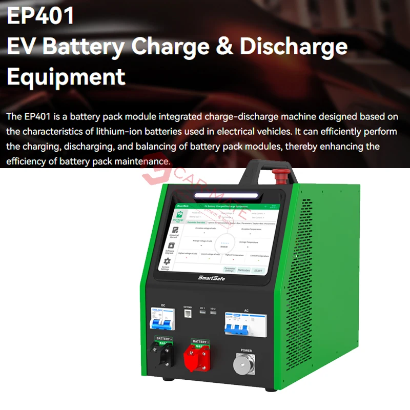 SmartSafe EP401 Battery Pack Module Charging and Discharging All-in-one Machine with Multi-language 10-inch Large Screen Display
