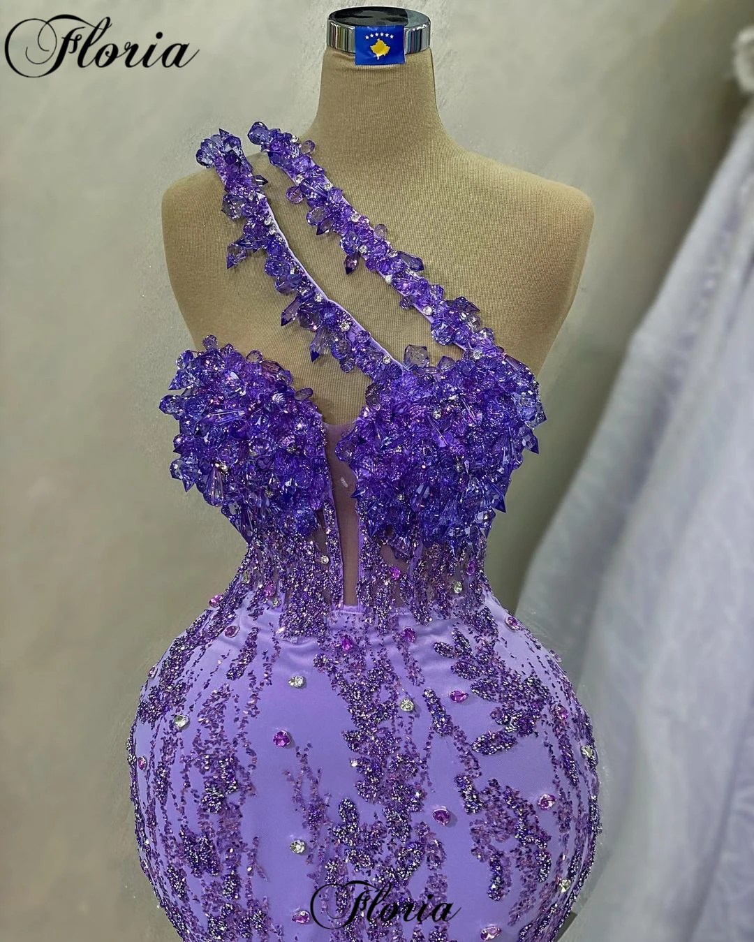 Sexy Purple Prom Dresses With Crystals Mermaid Elegant Special Occasion Dresses Vestidos De Noche Cocktail Dresses For Women