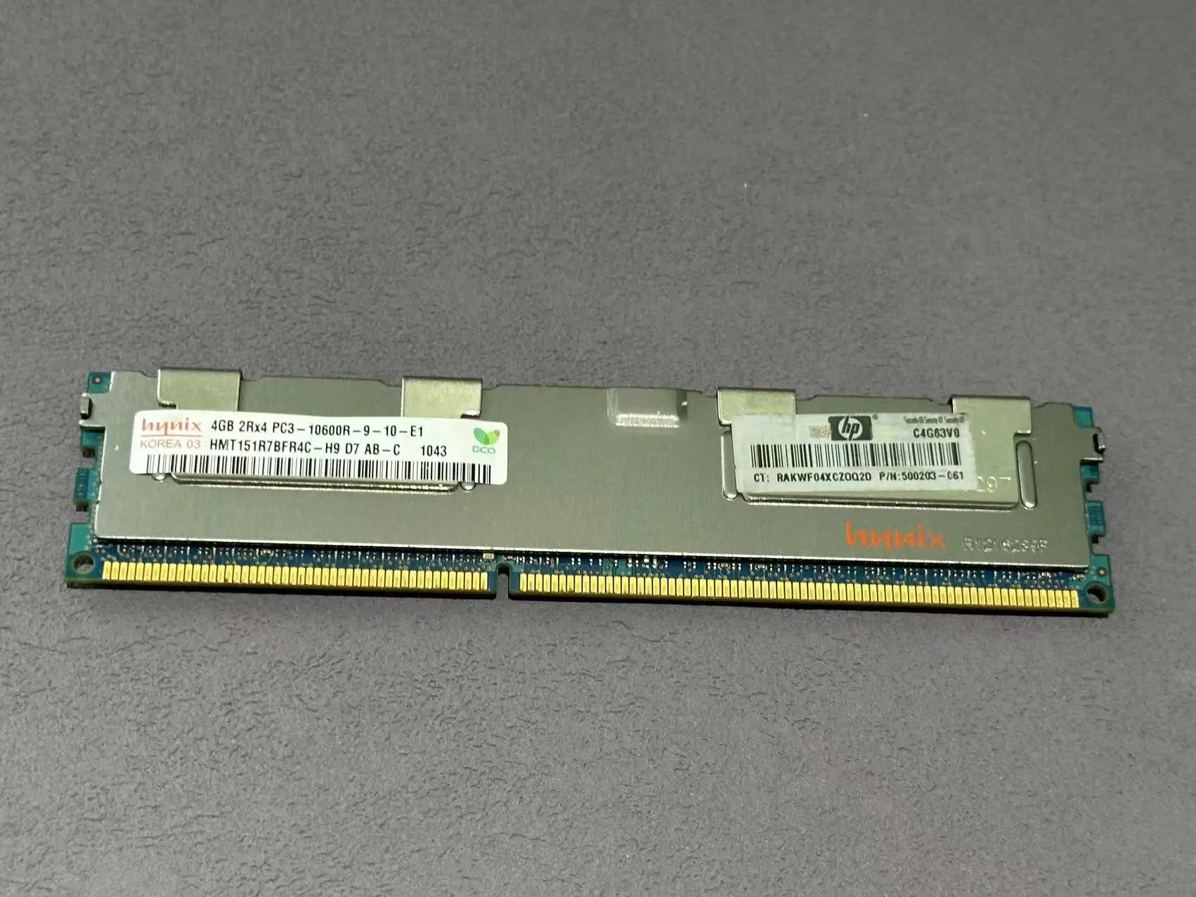 4GB 2RX4 PC3-10600R Memory 500203-061