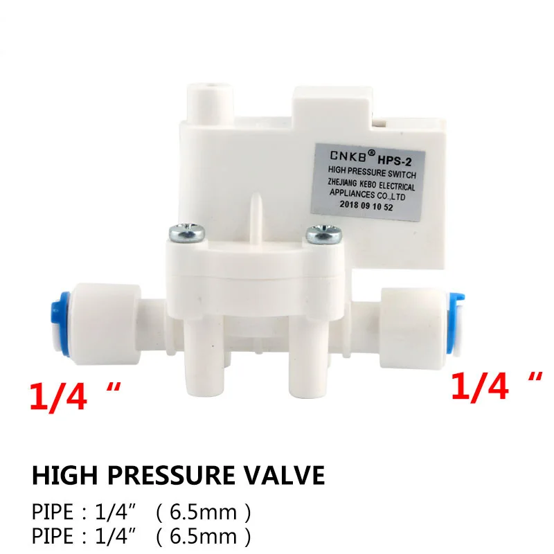 RO Water Purifier Parts High Pressure Valve Switch 1/4 \