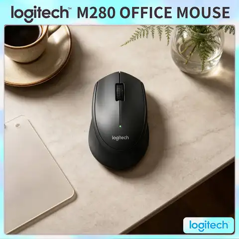 Logitech M280 Wireless Mouse 2.4GHz Nano Receiver 1000 DPI Comfort Grip 18-Month Battery for Office Laptop PC