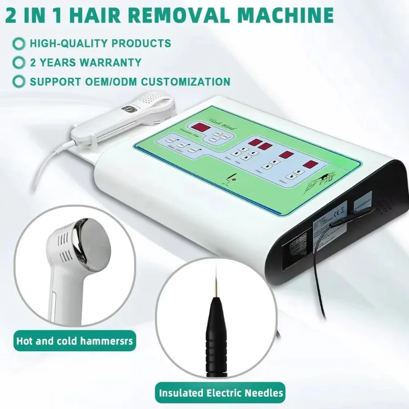 2-in-1 Electric Forceps Needle Point Professional Electrolysis Permanent Hair Removal Machine