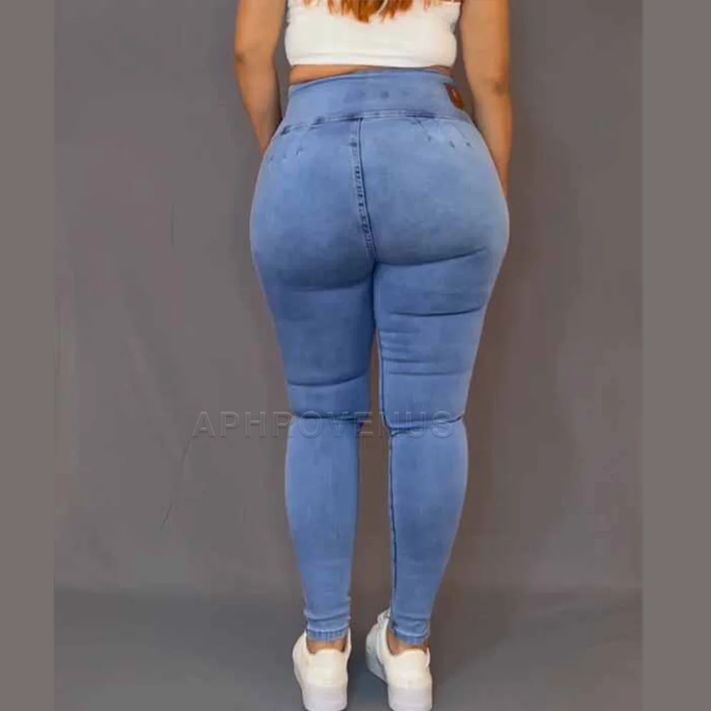 Frauen Mode neue Jeans hochwertige lässige Stretch Denim Bleistift hose weibliche schlanke dünne Push-up-Hose Seite Reiß verschluss Jeans