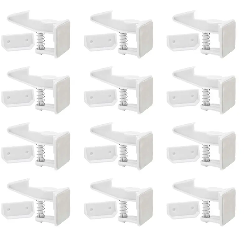 粘着式チャイルドセーフティラッチ-ベビーガード用キャビネットロック-ドリル不要-引き出しチャイルドプルーフ-キッチン＆家具用