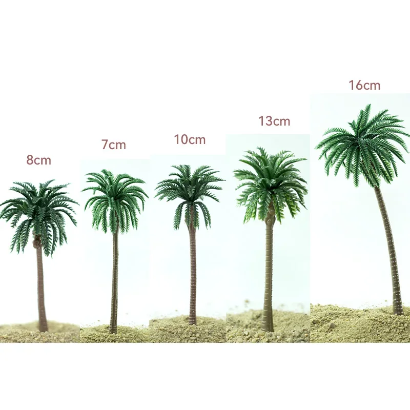 Ho Scale Model Palm Tree Artificial Coconut Landscape Train Railway Beach Seaside Diy Layout Scenery Miniature Diorama