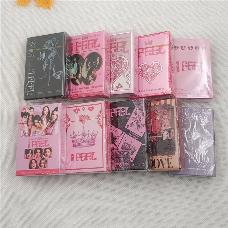 55 carte/set KPOP (G) I-DLE Album Card I FEEL Album GIDLE Ye Shuhua MINNIE Printed Photo Card LOMO Card Gift For Girls Collection