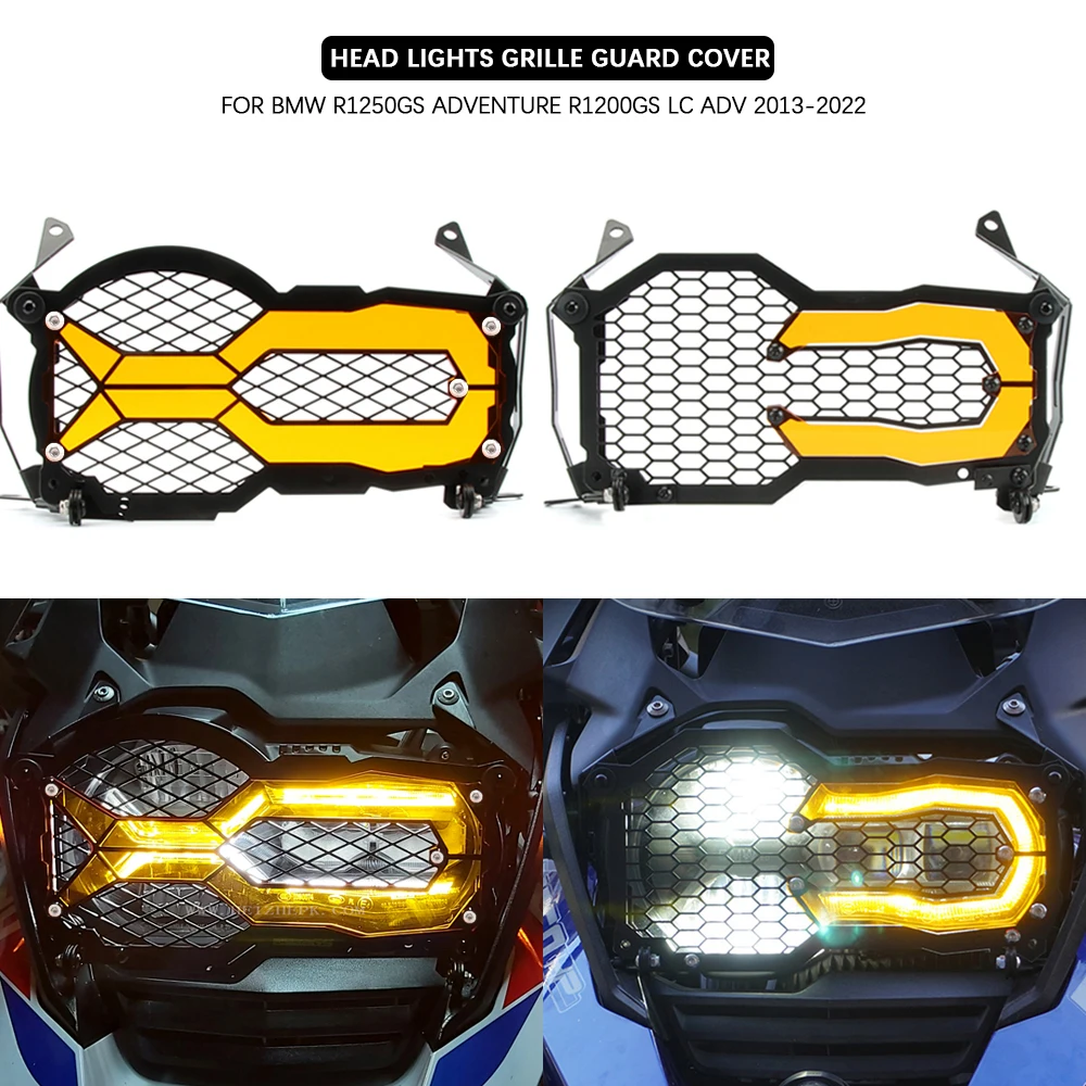 

For BMW R1250GS Adventure R1200GS LC ADV Edition R 1250 GS Flipable Headlight Protector Head Lights Grille Guard Cover 2013-2022