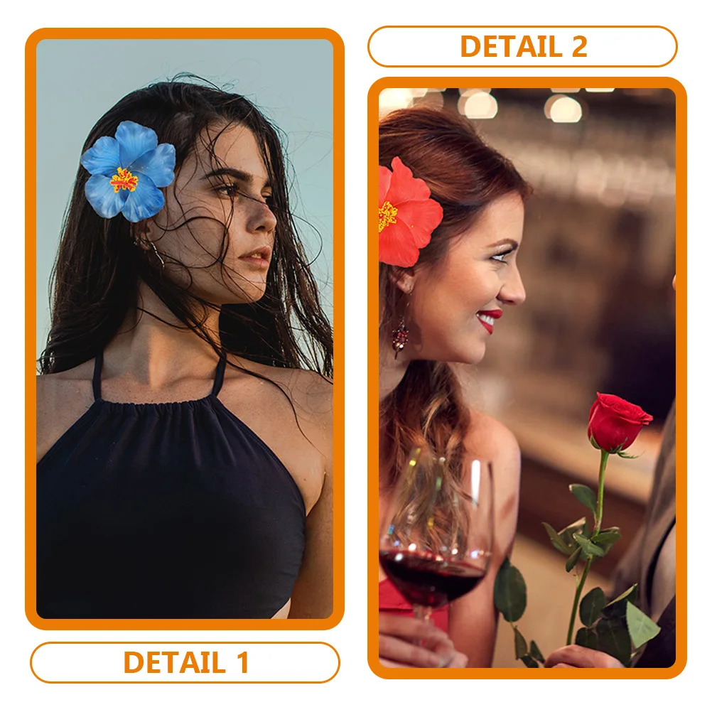 

6pcs Bohemian Flower Clips For Women Girls Delicate Hair Accessories Comfortable Secure Hold Daily Party Wedding Summer