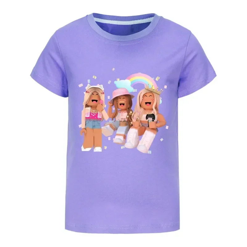 

Robloxs Fashionable Children's Clothing for Boys Girls Short-sleeved T-shirt Mesh Polyester Clildren Clothes