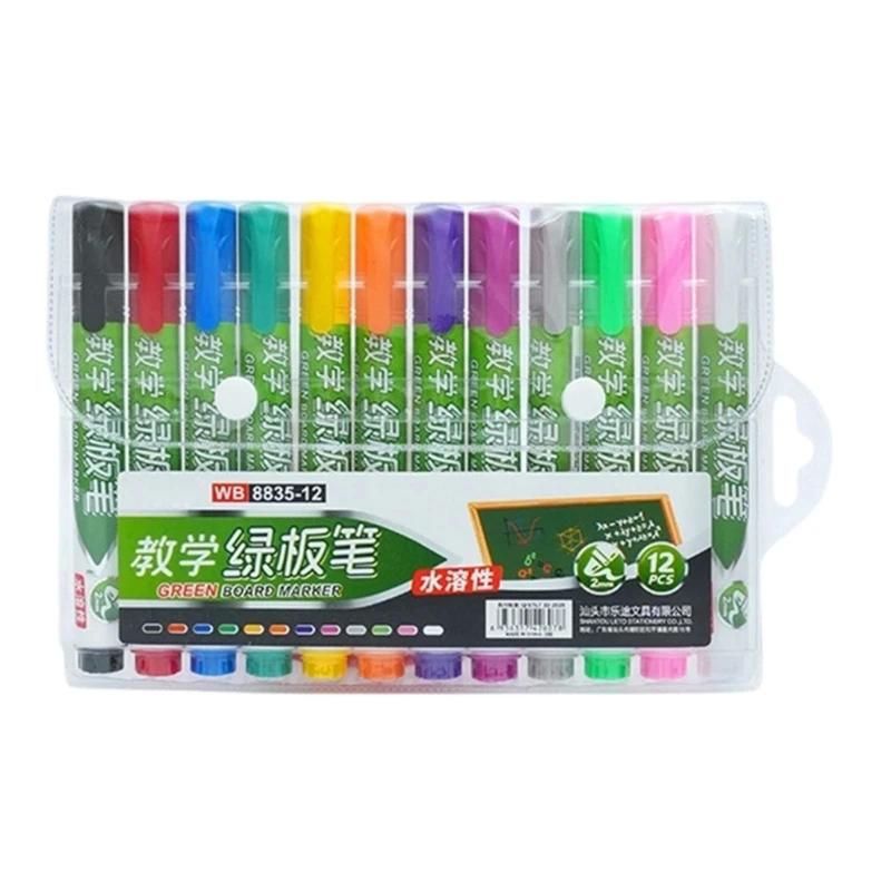  12Pcs Liquid Chalk Pen Marker Pen for Whiteboard Dry Erases Chalk Marker Pen Wipeable for Blackboard, Chalkboard, Window