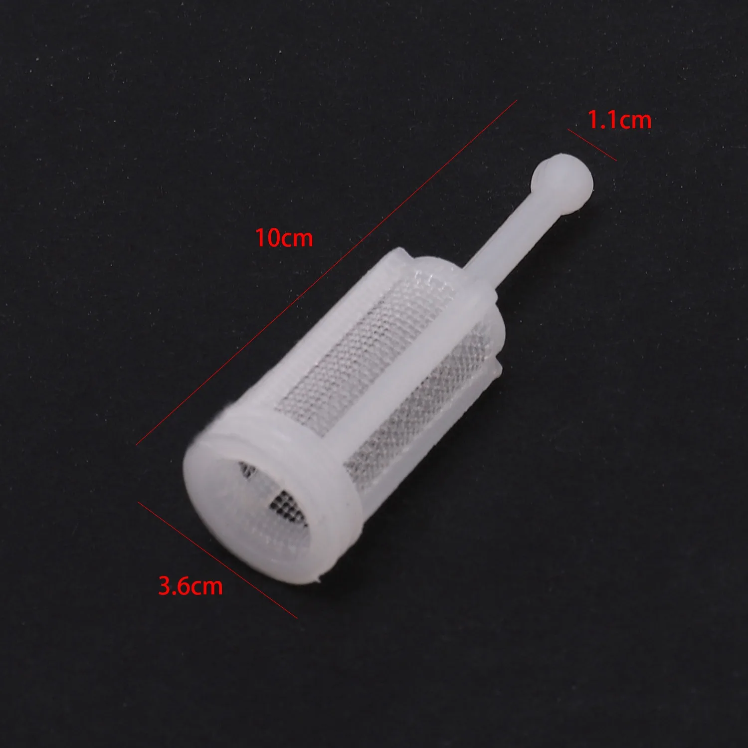 10 шт., пластиковые гравитационные фильтры для распыления, диаметр 11 мм, общая длина 36 мм, адаптируются к большинству растворителей