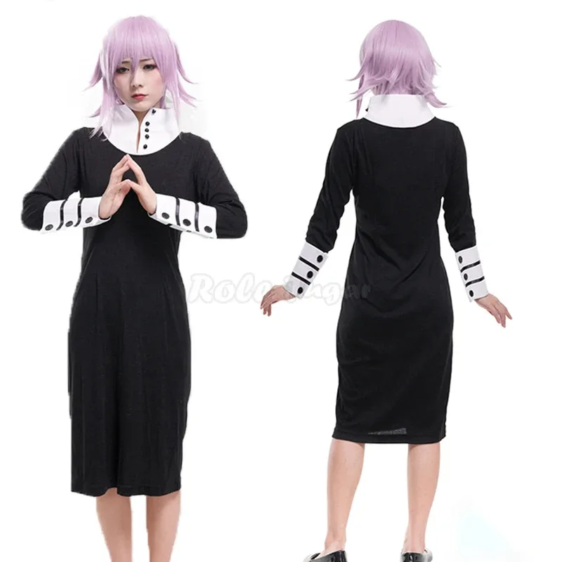 

1 шт., аниме Soul Eater Crona, карнавальный костюм для женщин и девочек, вечерние черное платье на Хэллоуин, ролевая игра C121M88