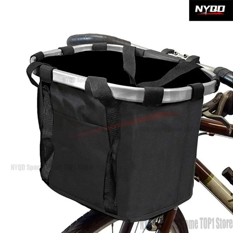 

Складная корзина для велосипеда, корзина для велосипеда, передний карман из алюминиевого сплава, аксессуары для горного велосипеда, складная сумка для велосипеда, аксессуары для велосипеда