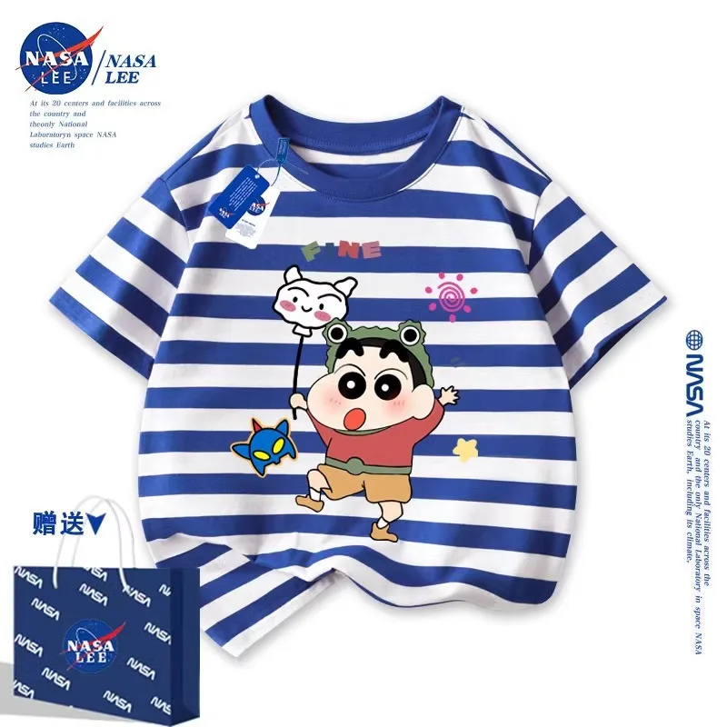 

Kawaii Cartoon T-Shirt Crayon Shin-Chan Anime Cute Crayon Shin-Chan Summer Short Sleeve Comfortable Soft Creative Girl Gifts