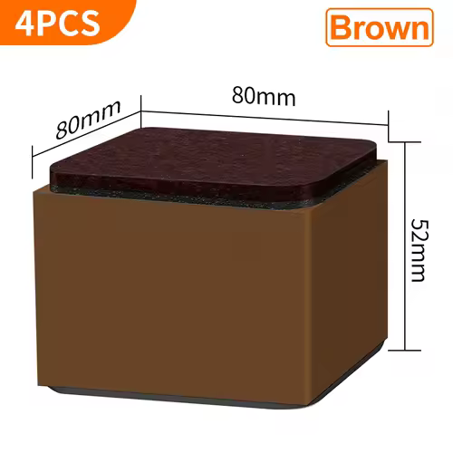 Bed Furniture Square Risers Solid Steel Bed Furniture Post Lifts Protect Floors Anti Scratch Wood and Carpet Surface Heavy Duty - Image 7