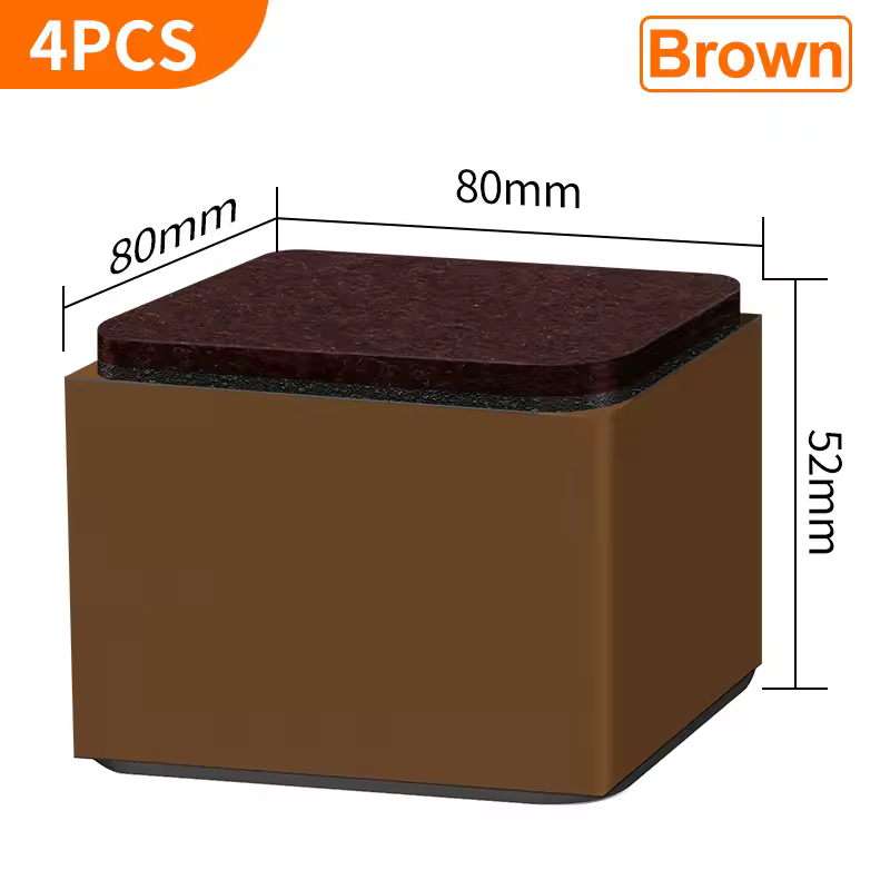 Bed Furniture Square Risers Solid Steel Bed Furniture Post Lifts Protect Floors Anti Scratch Wood and Carpet Surface Heavy Duty - Image 7