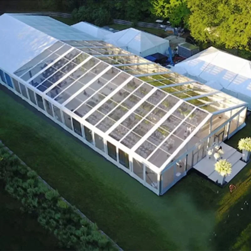 Custom Size Aluminum Alloy A‑Frame Outdoor Shelter Tent Waterproof UV‑Resistant for Party Ceremony Corporate Reception Events