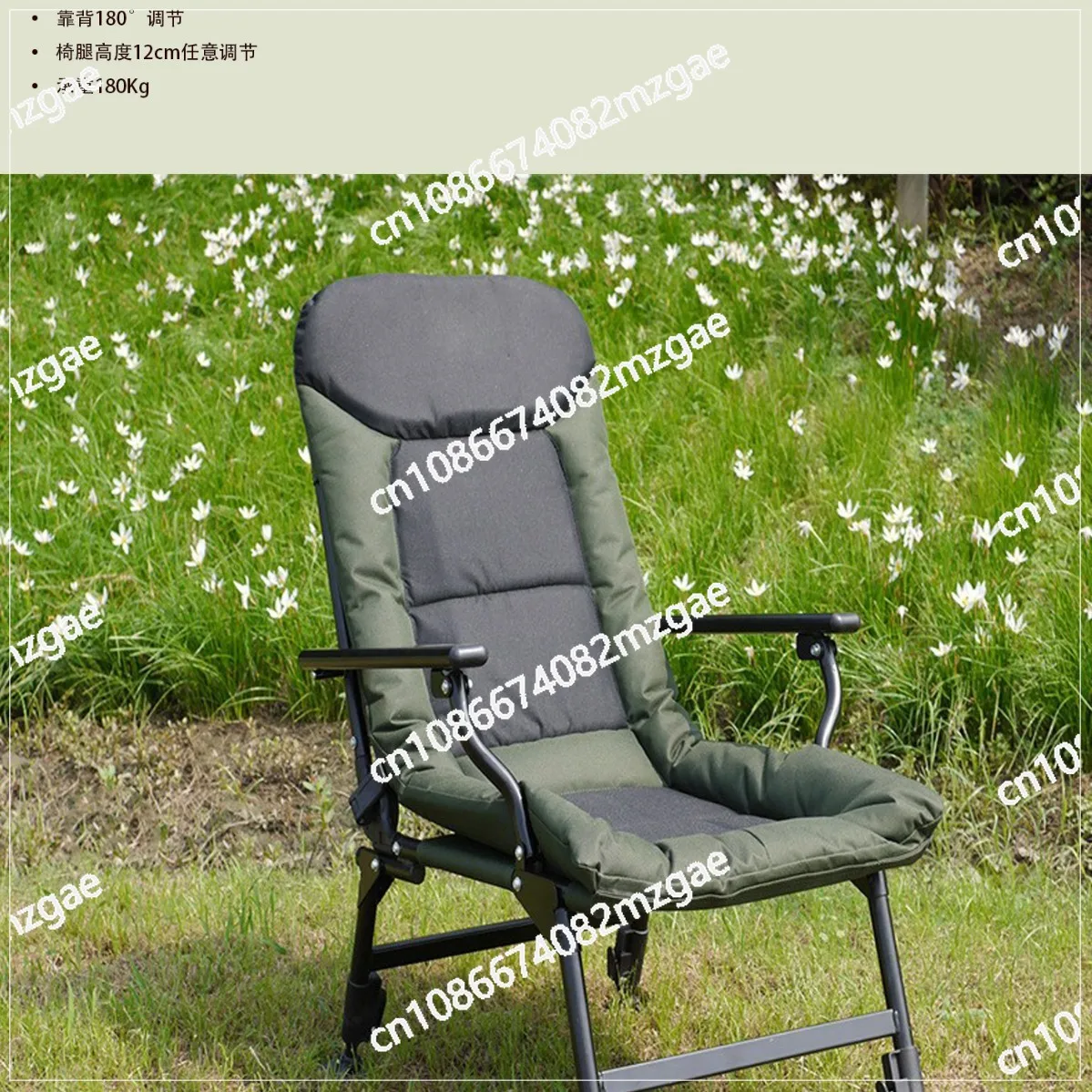Oversized Fishing Chair with Wide Folding Design, Thickened New Model Leisure Chair for Enhanced Comfort and Stability
