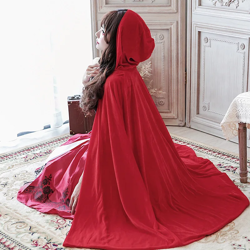 Halloween Kostüm Rotkäppchen Performance Kostüm Erwachsene Weibliche Cosplay Vampir Hexe Prinzessin Kleid Umhang