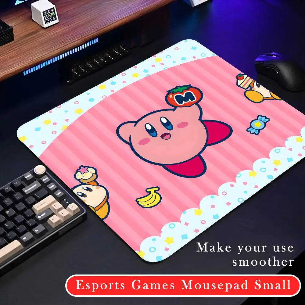 S-star K-Kirbys cute design ins Mouse Pad Rubber Small mouse pad CSGOs desktop computer office keyboard e-sports ROGs game