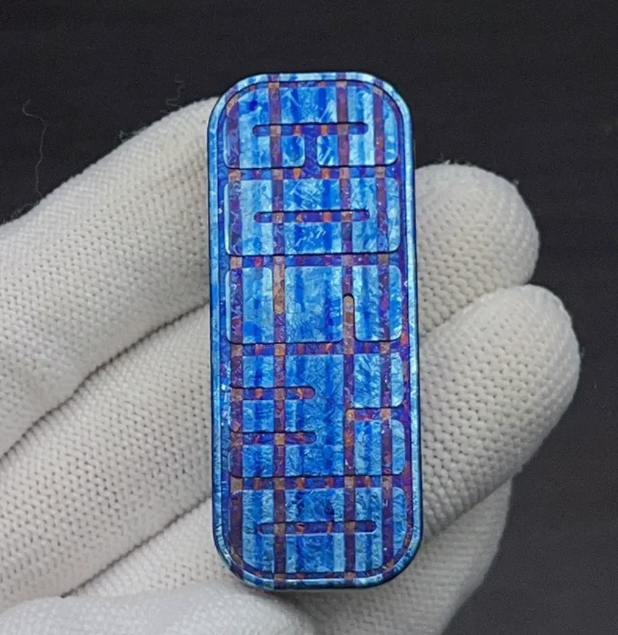 Used EDC 42COSMO Ice Crystal Timascus Fidget Slider Decompression Toy