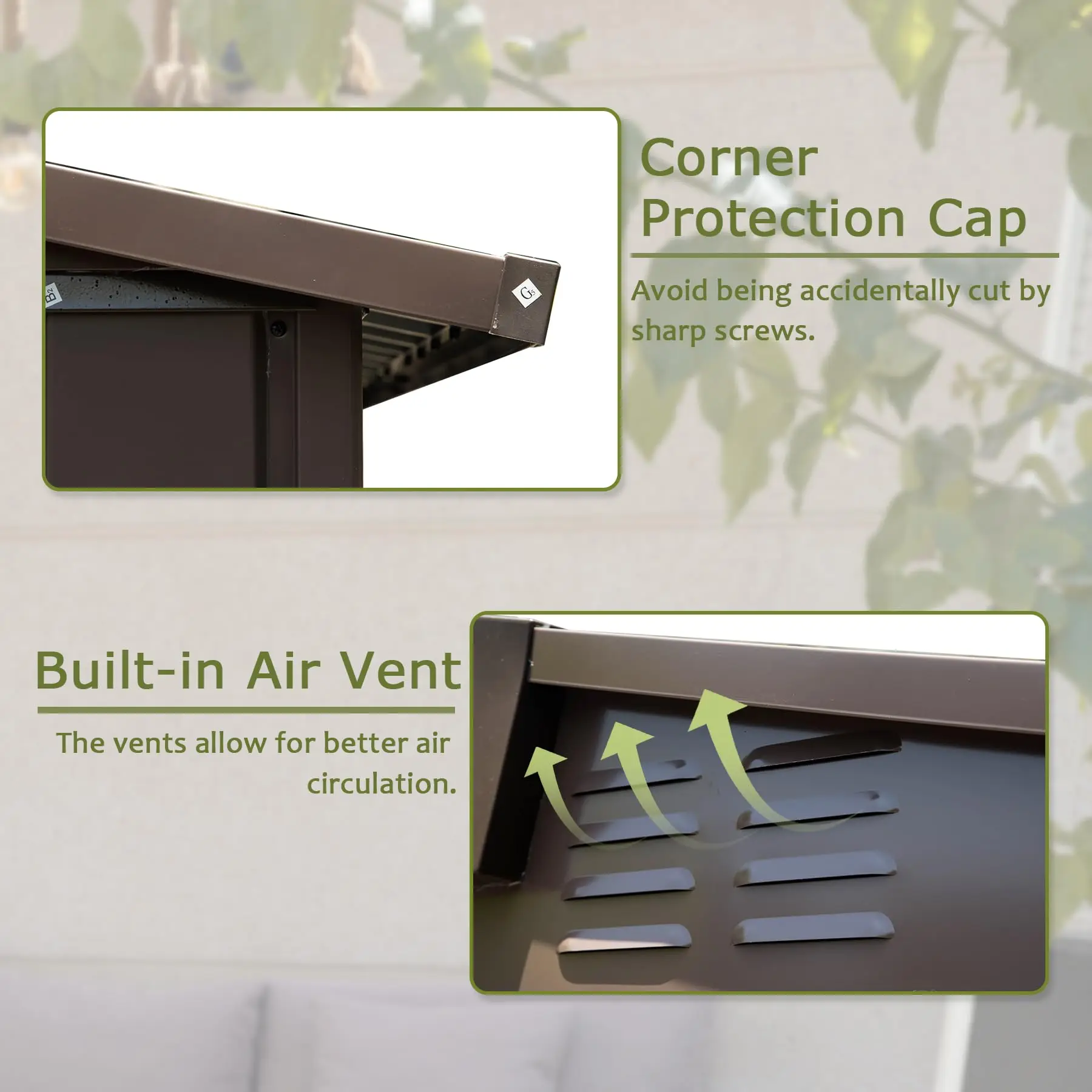 سقيفة أدوات معدنية خارجية مقاس 6 × 4 أقدام مع باب مزدوج قابل للقفل سقيفة دراجة كبيرة مقاومة للماء للحديقة والفناء الخلفي والحديقة