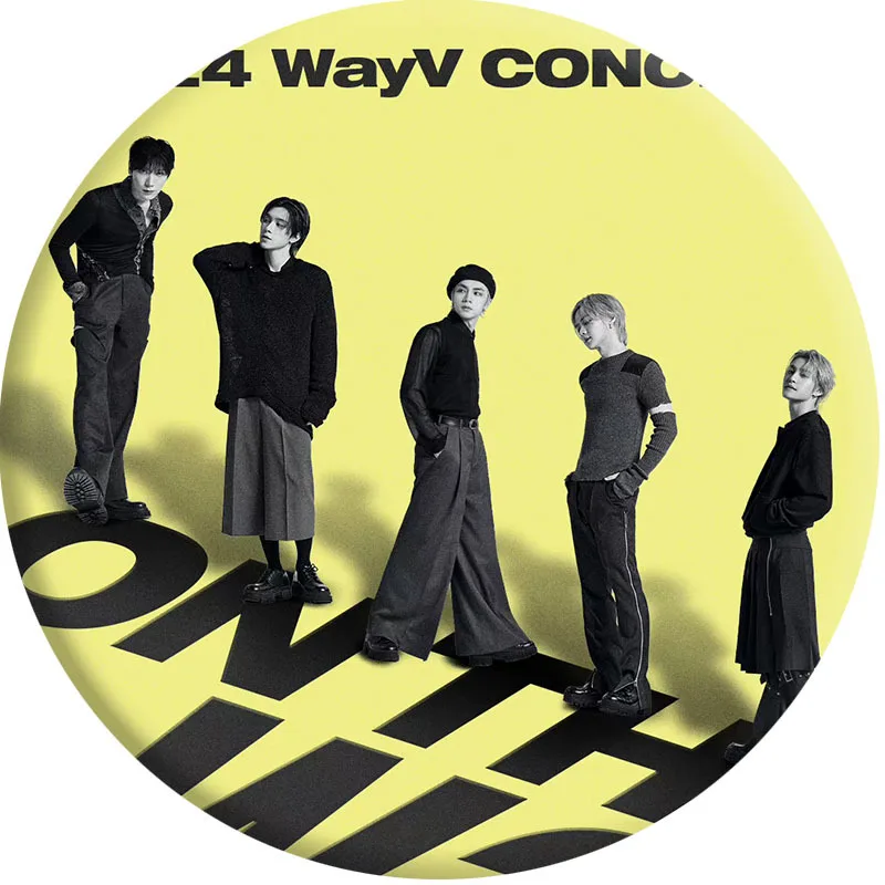 Kpog WayV على الطريق ألبوم صفيح شارة مرآة سلسلة المفاتيح ، هدايا المشجعين ، كون وينوين ، لوكاس ، شياوجون ، يانج ، عشرة ، ألبوم