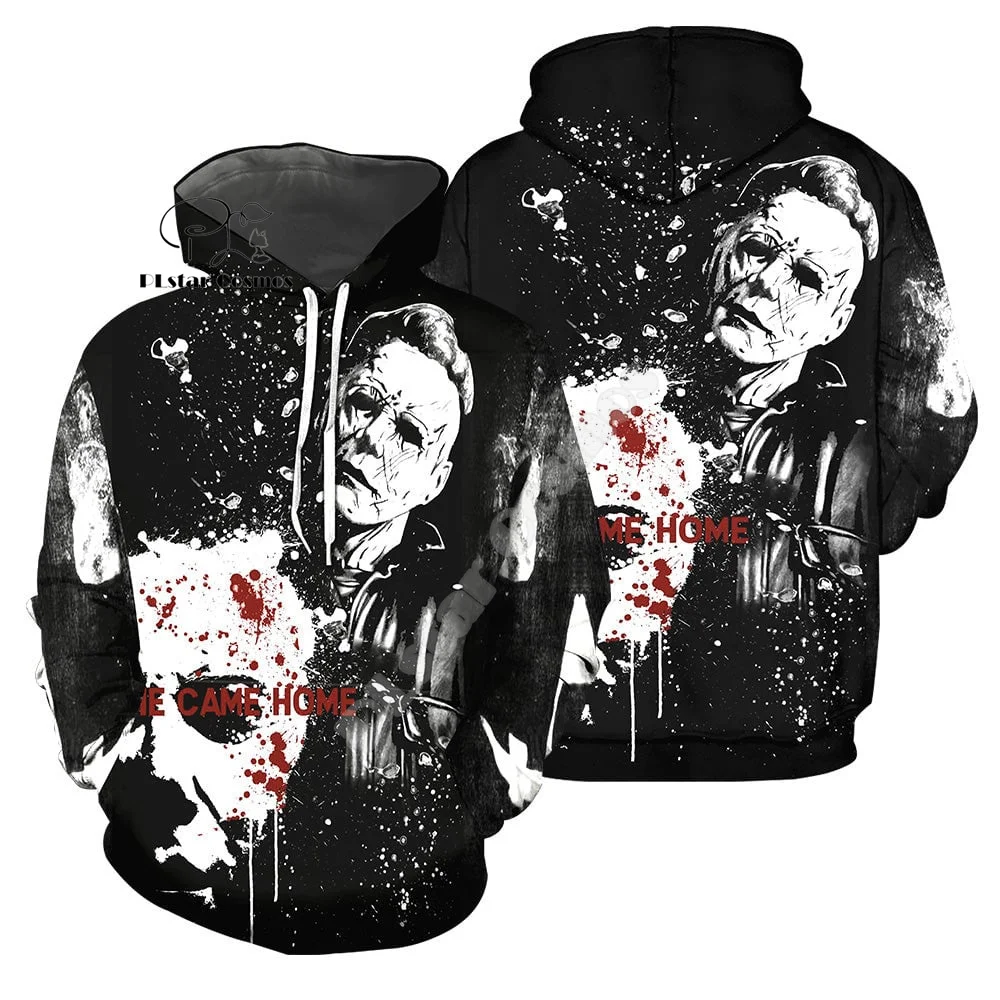 NewFashion Halloween Horror Terror Movie Character Michael Myers Jason Cosplay 3DPrint Pullover Harajuku Casual Jacket Hoodies U