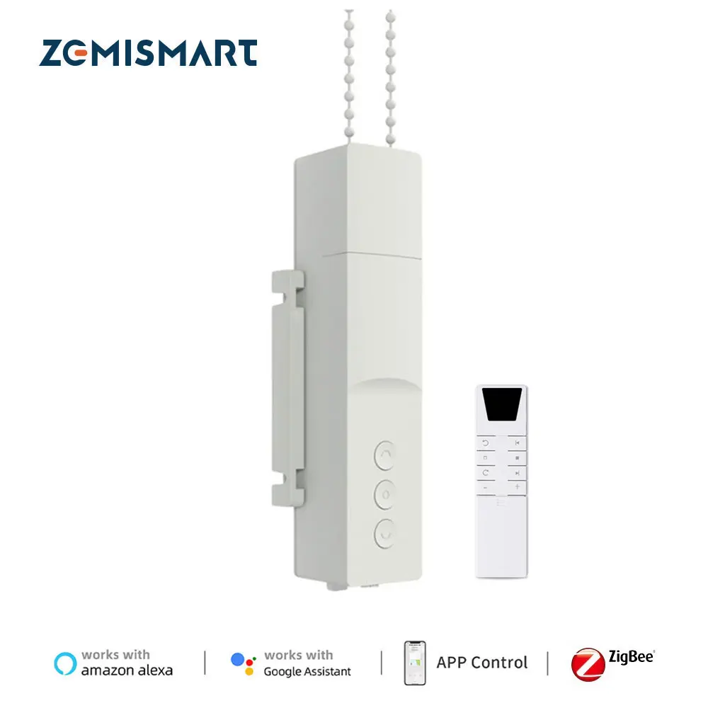 Zemismart 투야 지그비 스마트 롤러 쉐이드 드라이버, 전기 블라인드 모터 전원, 배터리 알렉사 구글 홈 얀덱스 음성 제어 