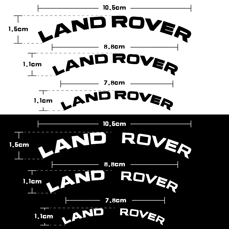 6pcs Heat Resistance Caliper Decals Wheel Decor Vinyl Stickers For Land Rover Range Rover Evoque Velar Defender Discovery